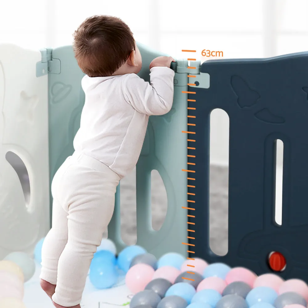 16 Panels Foldable Baby Playpen Safety Toddler Fence Keezi