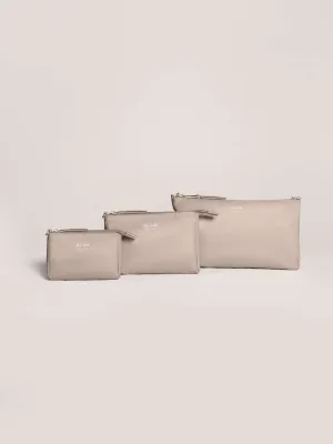 3-piece Pouch Set | Taupe