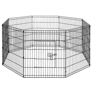 30" 8 Panel Pet Dog Playpen Puppy Exercise Cage Enclosure Fence Play Pen