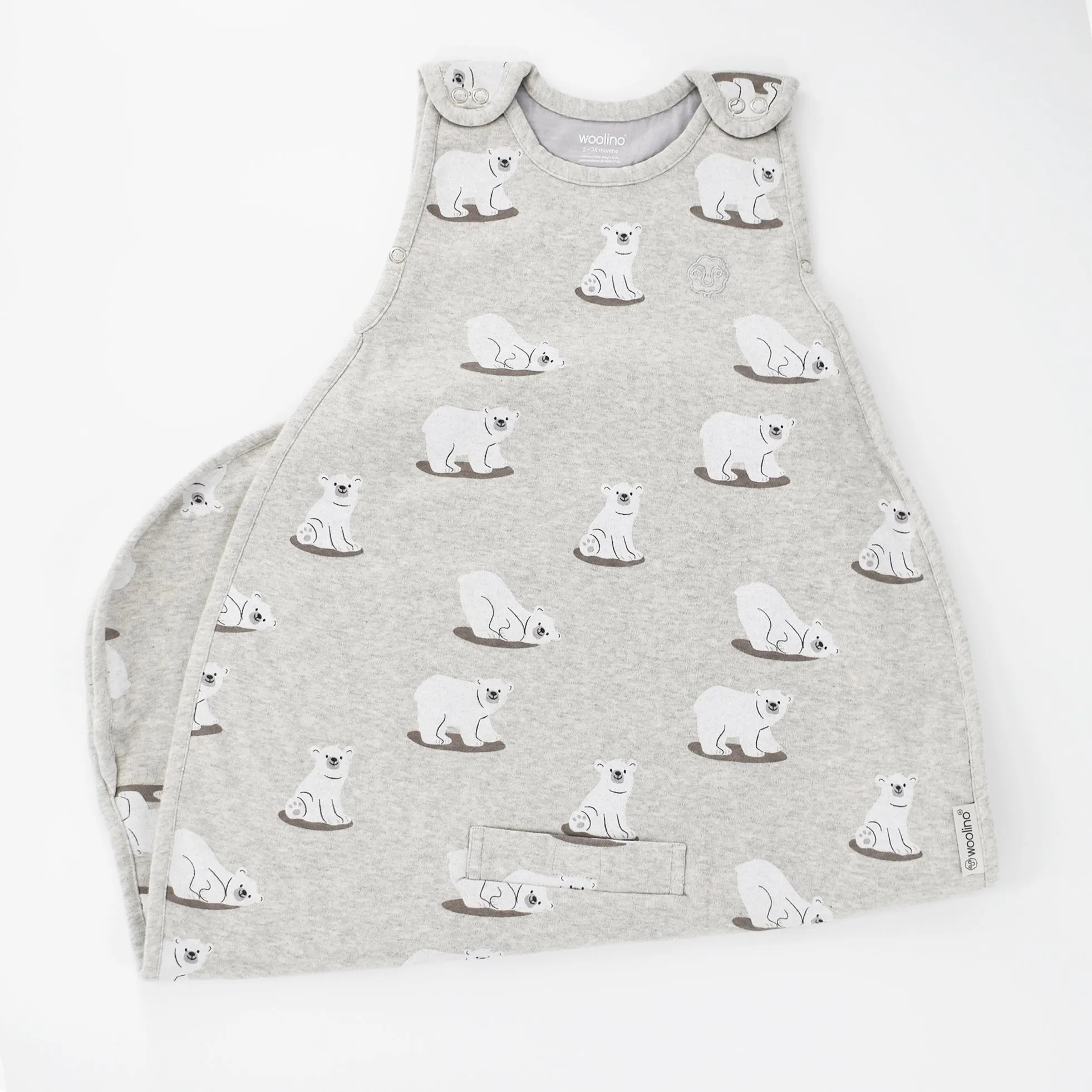 4 Season® Ultimate Baby Sleep Bag, Merino Wool & Organic Cotton, 2 Months - 2 Years, Polar Bear