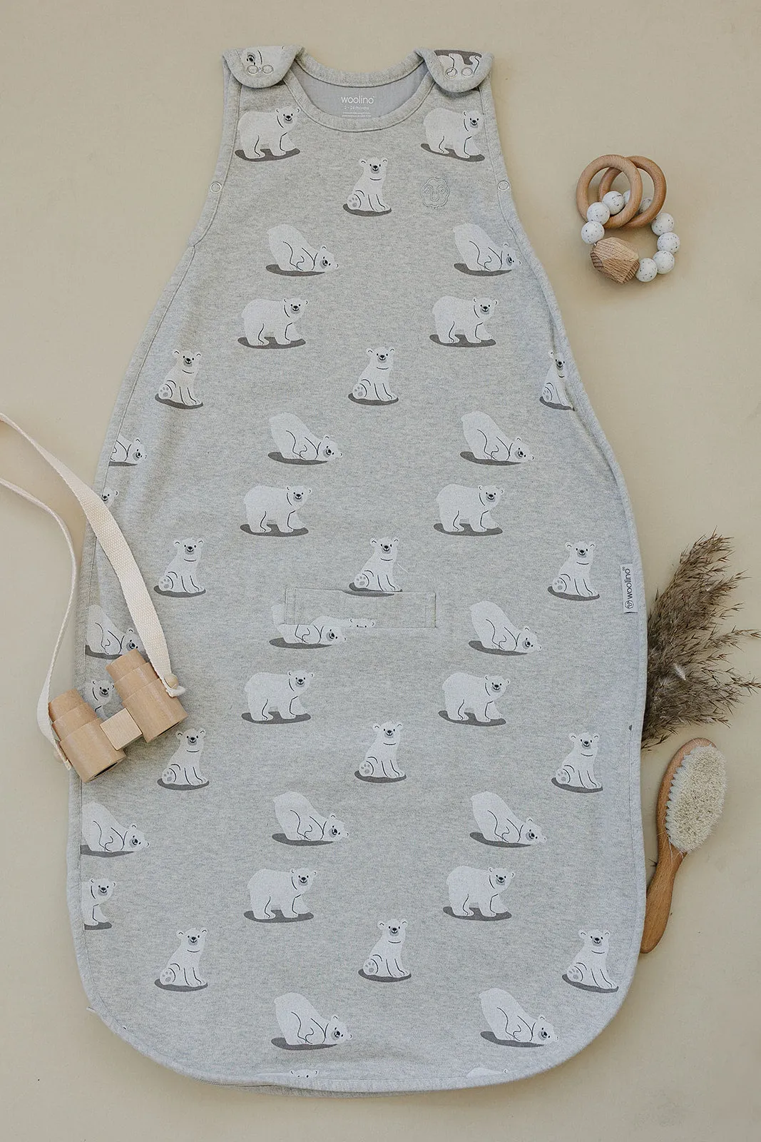 4 Season® Ultimate Baby Sleep Bag, Merino Wool & Organic Cotton, 2 Months - 2 Years, Polar Bear