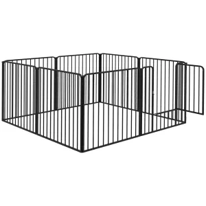 8 Panels Heavy Duty Dog Pen, 80cm Height Pet Playpen for Indoor Outdoor, Small and Medium Dogs