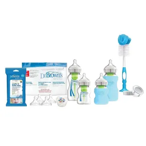 Anti-Colic Wide Neck Glass Baby Bottle Gift Set - 14ct