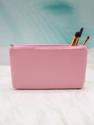 Baby Pink Makeup Bag Cosmetic Organizer Toiletries Bag Makeup Organizer Zip