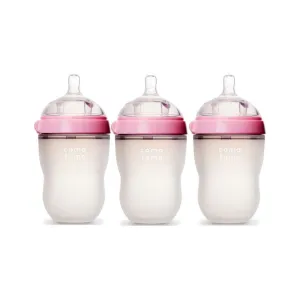 Comotomo Baby Bottle 8-Ounce/250 ml Kit, Pink, Pack of 3