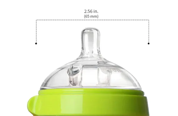 Comotomo Natural Feel Anti-Bacterial Heat Resistance Silicon Baby Bottle 150ml (Green)