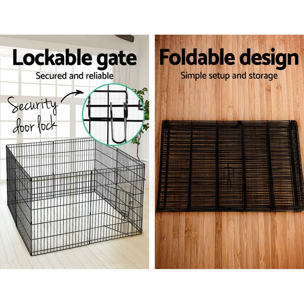 Durable 30" Steel 8-Panel Pet Playpen Enclosure - i.Pet