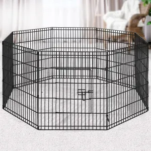 Durable 30" Steel 8-Panel Pet Playpen Enclosure - i.Pet