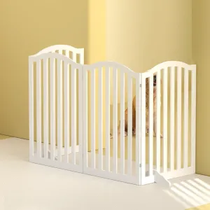 Foldable 4-Panel Pet Playpen with Rubber Feet, i.Pet