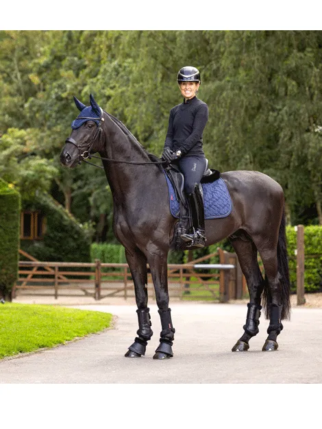 Le Mieux Crystal Suede Close Contact Saddle Pad Navy