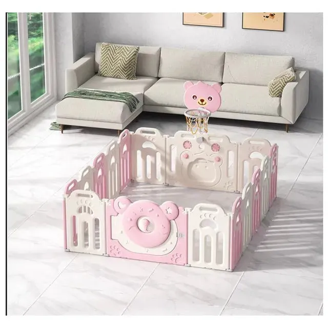 Little Angel Kids Playpen (Pink) - 163 x 163 x 65 cm