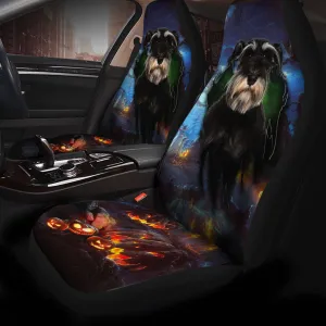 Miniature Schnauzer Dog Halloween Car Seat Covers