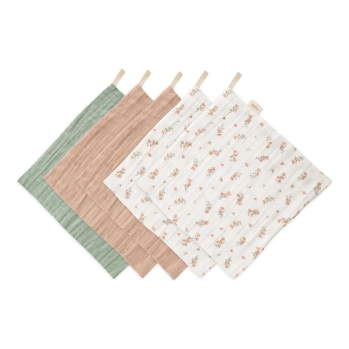 Mushie Muslin Cotton Washcloth- 5 Pack