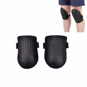 Pair of Black Knee Pad Soft Foam Pads With one Strap