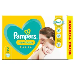 Pampers New Baby Nappies Size 2, 4kg-8kg, Jumbo  Pack 76 per pack