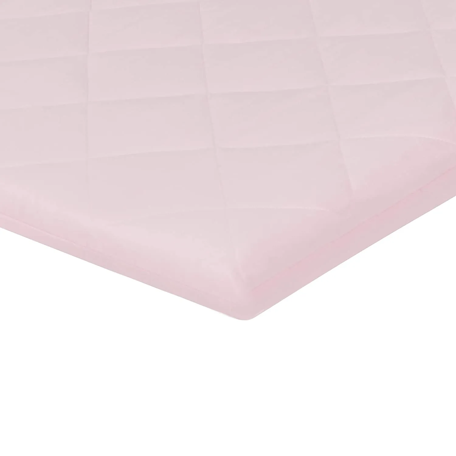 Pink Quilted Portable Crib/Playard Sheet