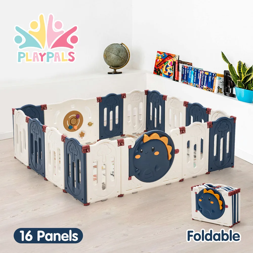 Playpals Kids Playpen Baby Large Safety Gate Toddler Fence Child Play 16 Panels