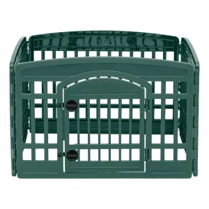 Remington 4 Panel Plastic Playpen with Door, Hunter Green