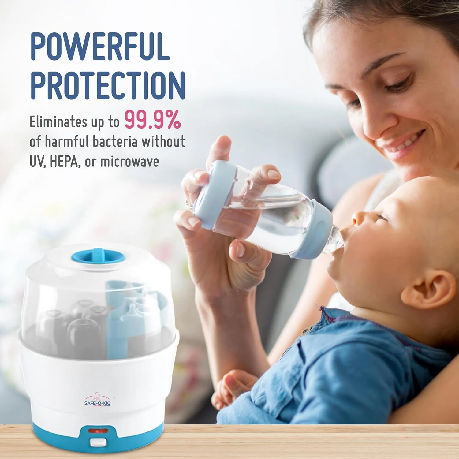 Safe-O-Kid® 6 Bottles Advanced Sterilizer for Feeding Bottles